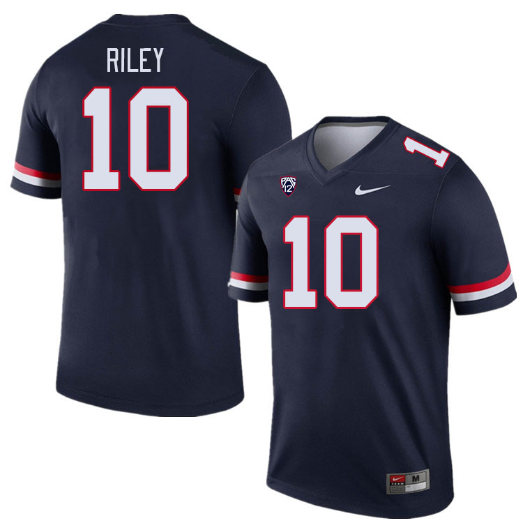 Men #10 Malachi Riley Arizona Wildcats College Football Jerseys Stitched-Navy - Click Image to Close